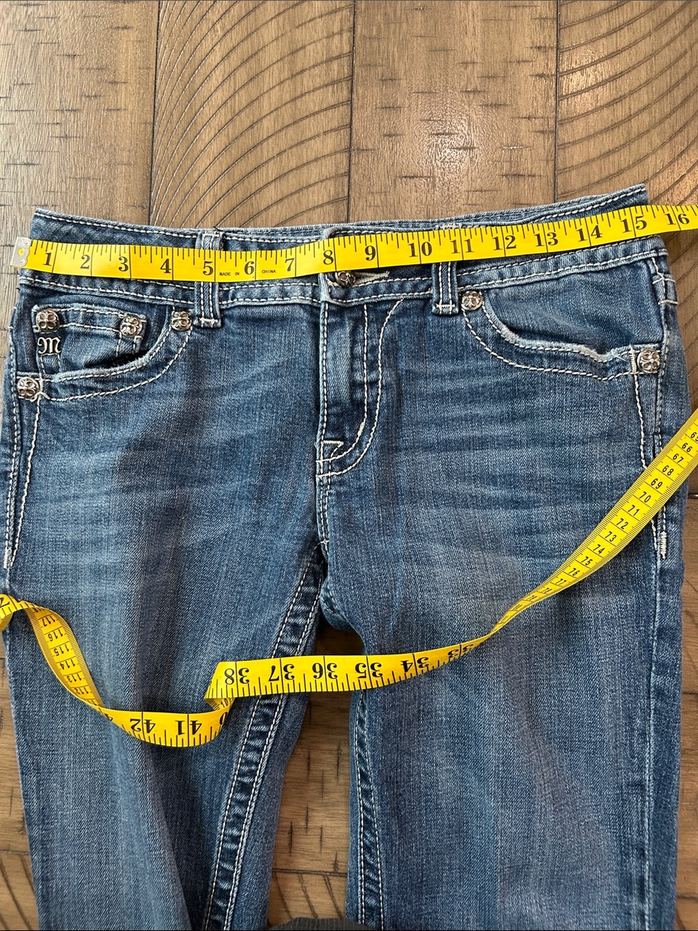 Miss Me Women’s Bootcut Jeans JP5011-3 waist 30 inseam 31 (hemmed) (H-37) - Picture 6 of 8